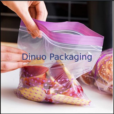 Resealable Plastic Bags For Foods Packaging , ZipLock Custom Printed Plastic Bags