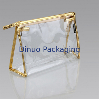 Custom Clear PVC Cosmetic Bag / Toiletry PVC Travel Bag With Zipper