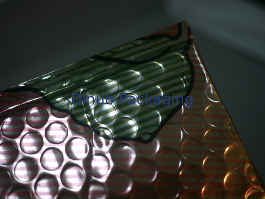 Colorful Printed Metallic Bubble Lined Bags Size 1 / 7.25"X12" holiday bubble mailers