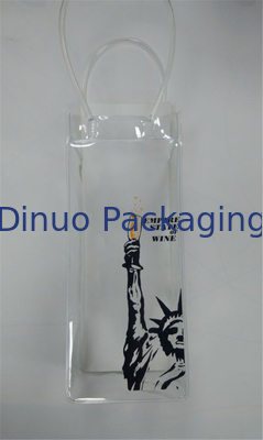 Waterproof PVC Transparent Bag Plastic Ice Bag With Handle Eco Friendly