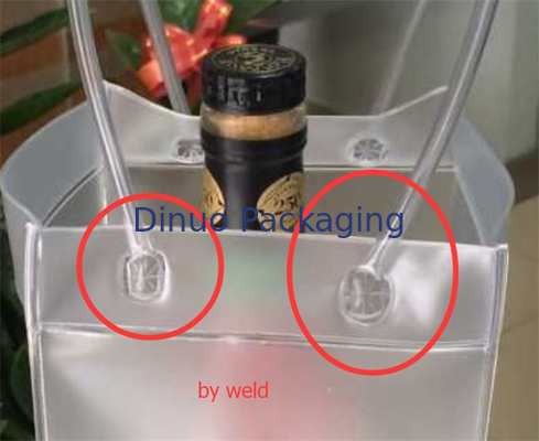 Waterproof PVC Transparent Bag Plastic Ice Bag With Handle Eco Friendly