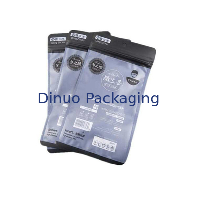 Flat Bottom Resealable Stand Up Ziplock Bags For Medical Mask Packaging