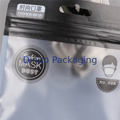 Flat Bottom Resealable Stand Up Ziplock Bags For Medical Mask Packaging