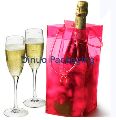 Waterproof PVC Transparent Bag Plastic Ice Bag With Handle Eco Friendly