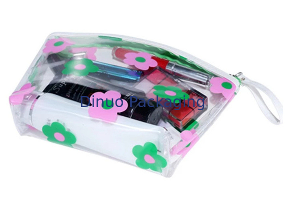 Coloreful Custom Printed Pvc Zipper Bag , Cosmetic Packaging Travel Bag