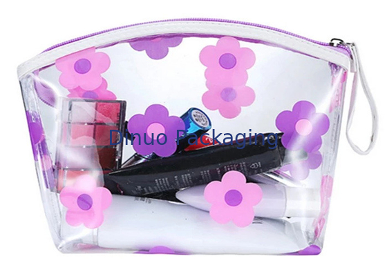 Coloreful Custom Printed Pvc Zipper Bag , Cosmetic Packaging Travel Bag