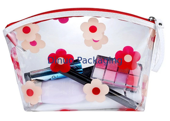 Coloreful Custom Printed Pvc Zipper Bag , Cosmetic Packaging Travel Bag