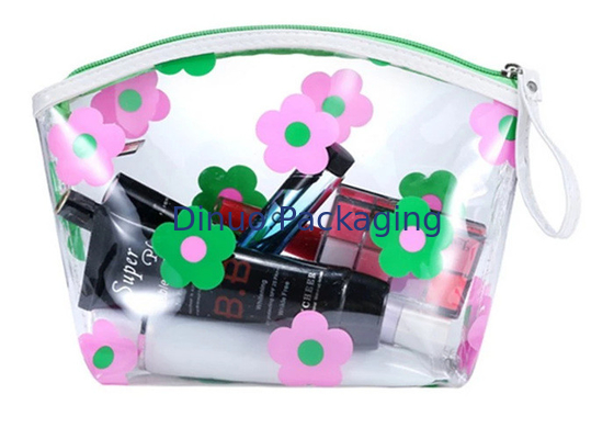 Coloreful Custom Printed Pvc Zipper Bag , Cosmetic Packaging Travel Bag