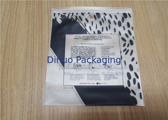 Zipper Closure PVC Packaging Bags Waterproof For Travel Shower Cap
