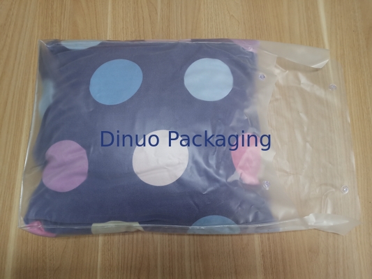 Clear PVC Packaging Bags With Button For Pillow And Four Piece Suit Package