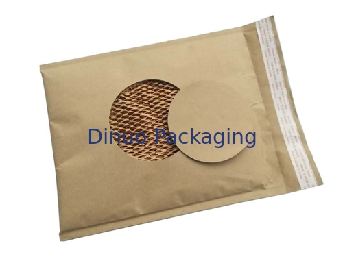 Fully Biodegradable And Compostable Kraft Corrugated Envelopes Lining Padded Honeycomb Paper