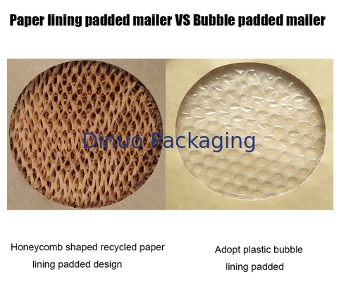 Fully Biodegradable And Compostable Kraft Corrugated Envelopes Lining Padded Honeycomb Paper