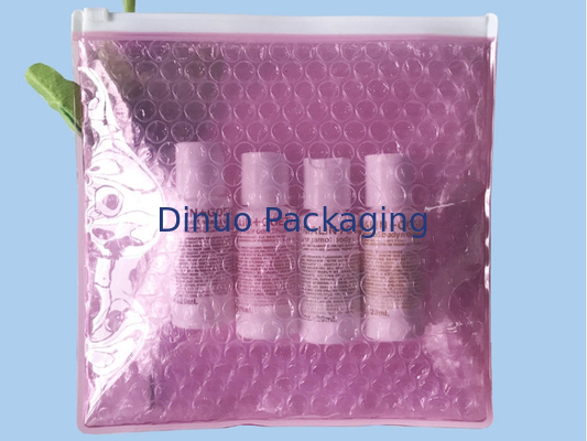 Shockproof 200x200mm Zipper Bubble Bags  ,  Transparent Safe Packaging Slider Zipper Bags