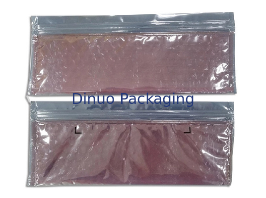0.06-0.1mm Thickness PVC Bubble Bag / Reusable Mailer Plastic Zipper Bag