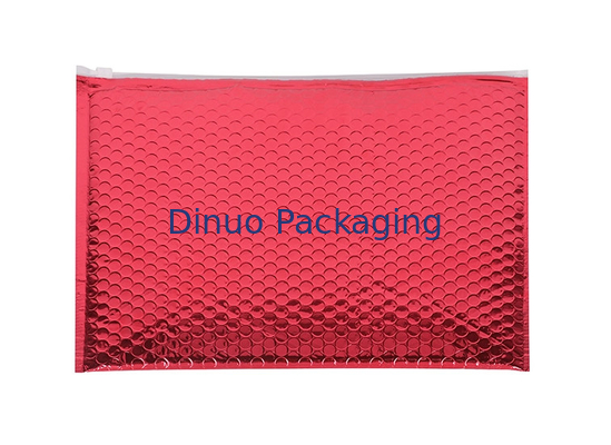 Red Shinny A3 Metallic Foil Padded Envelope Mailers Standard Pack Zipper Bubble Bag
