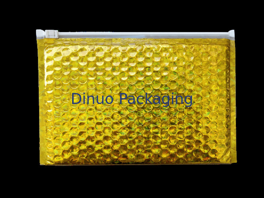 400x300mm Orange Resealable Zipper Bubble Bags Shock Resistance ISO9001
