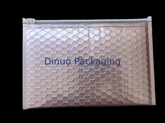 400x300mm Orange Resealable Zipper Bubble Bags Shock Resistance ISO9001
