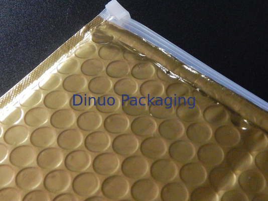Star Packaging Zipper Slide Matte Gold Bubble Bag Zipper plastic bag For Gifts