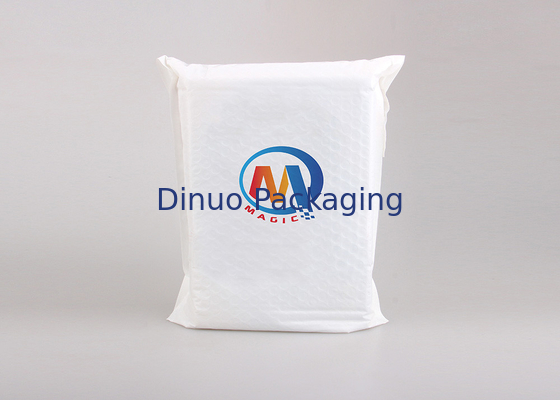 White Padded Bubble Poly Mailer Envelopes For Online Shopping / Express Delivery
