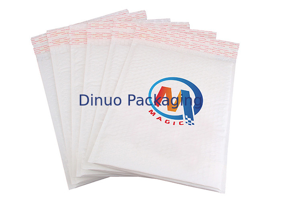 White Padded Bubble Poly Mailer Envelopes For Online Shopping / Express Delivery