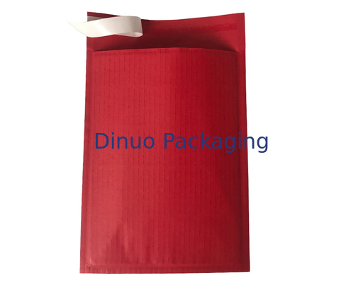 Custom Red Self Sealing Paper Mailers Packaging Cushioned Envelopes