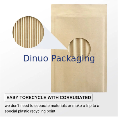 UV Coating Kraft Mailer Envelopes Hot Melt Glue Closure 10mm Diameter