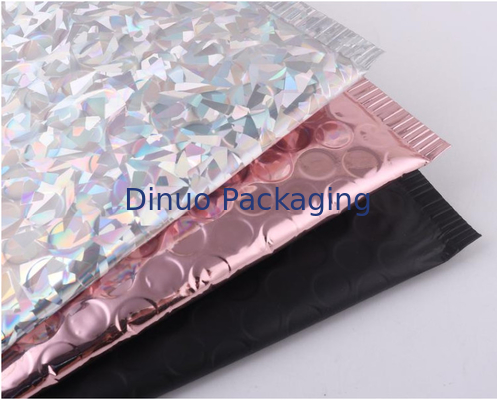 Holographic Bubble Foil Shipping Mailing Bags Metallic Padded Envelopes