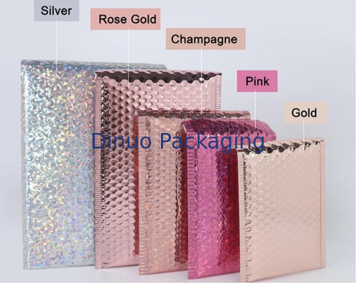 6 x 10 Custom Printed Padded Envelopes Bubble Mailing Bags Glitter Metallic Foil