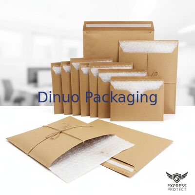 60 to 180gsm Kraft Bubble Mailers Various Sizes Express Shipping Protective Packaging Envelopes Offering Mail Protection
