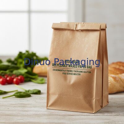Recyclable Waxed Paper Bag Food Grade Environmentally Friendly Packaging Solution for Food Service Industry