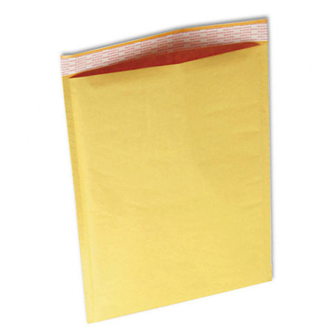 Recyclable Kraft Paper Bubble Mailers , Courier Packing Bags Wrinkle